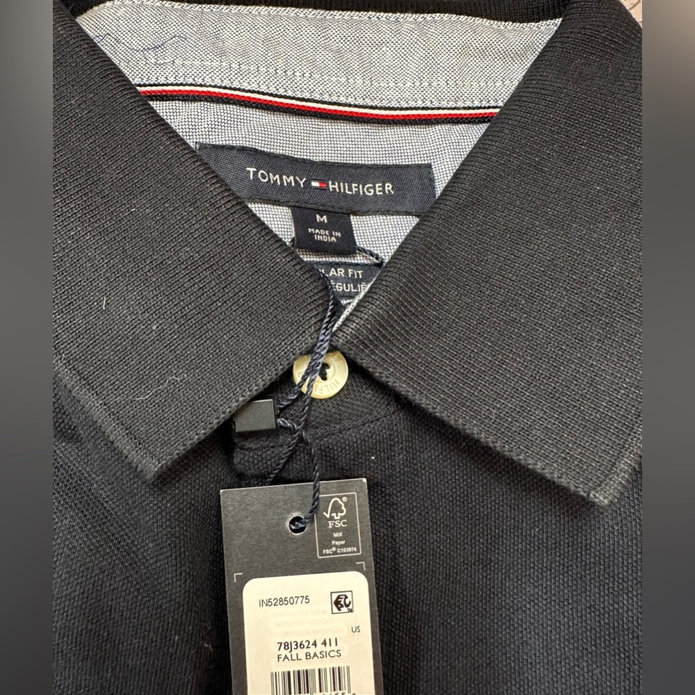 Tommy Hilfiger Men's Long Sleeve Polo Shirt in Regular Fit